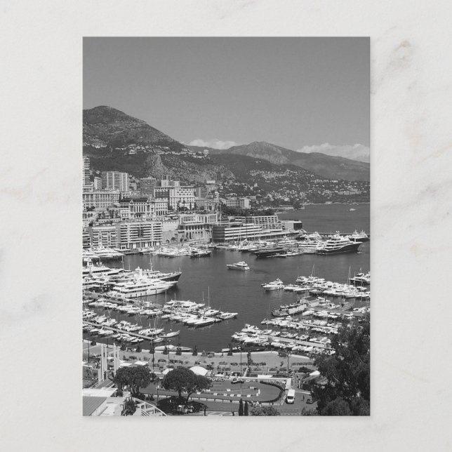 B&W Monaco Vykort (Framsida)