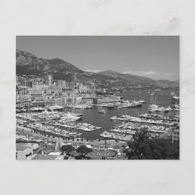B&W Monaco Vykort (Framsida)