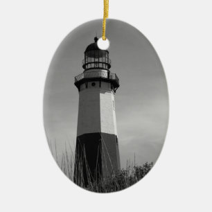 B&W - Montauk fyr - prydnad Julgransprydnad Keramik