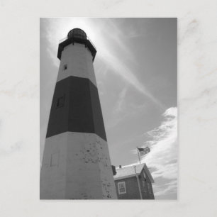 B&W - Montauk-fyr - vykort
