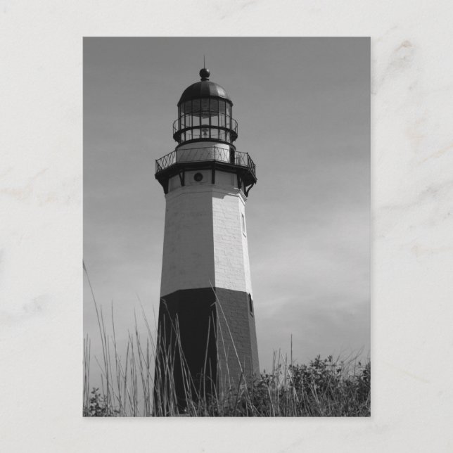 B&W - Montauk-fyr - vykort 2 (Framsida)