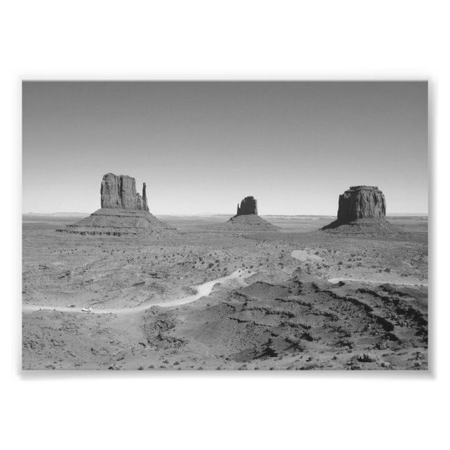 B&W Monument Valley 3 Fototryck (Framsidan)
