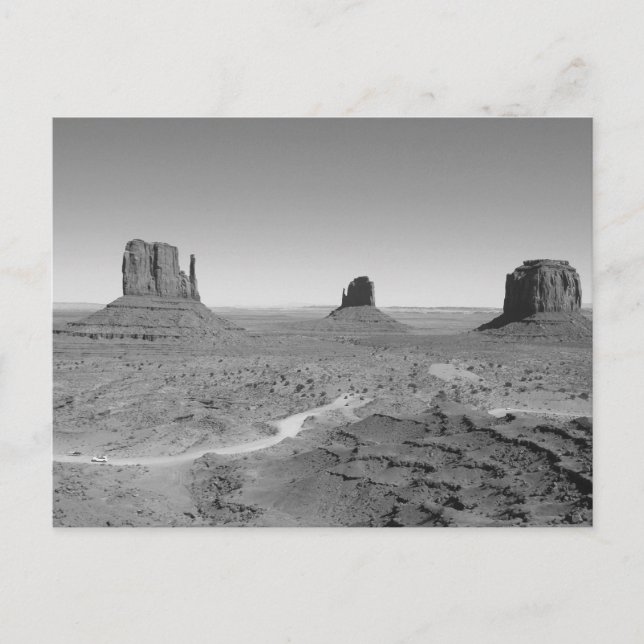 B&W Monument Valley 3 Vykort (Framsida)