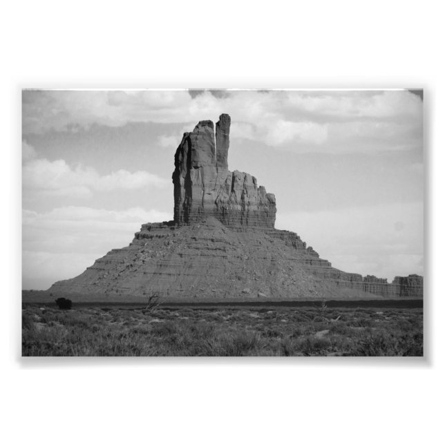 B&W Monument Valley 5 Fototryck (Framsidan)