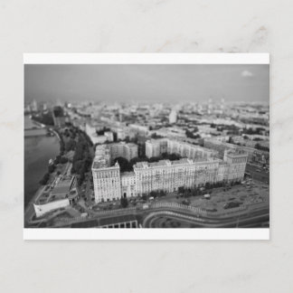 B&W Moskva-skylten Vykort
