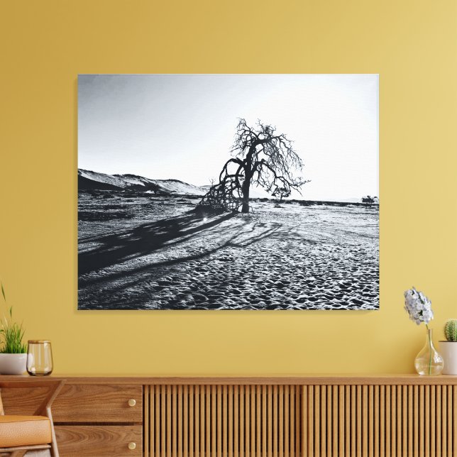 B+W Namib Desert Träd Canvastryck (Insitu (Vardagsrum))