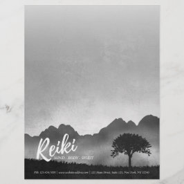 B&W Natural Reiki Master Yoga Mediation-instruktör Brevhuvud