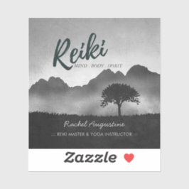 B&W Natural Reiki Master Yoga Mediation-instruktör Klistermärken