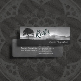 B&W Natural Reiki Master Yoga Mediation-instruktör Mini Visitkort