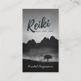 B&W Natural Reiki Master Yoga Mediation-instruktör Visitkort