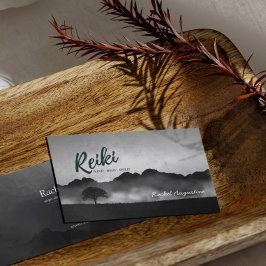 B&W Natural Reiki Master Yoga Mediation-instruktör Visitkort