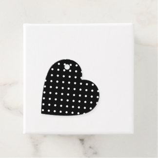 B&W-polkadoter Gåvor Etiketter