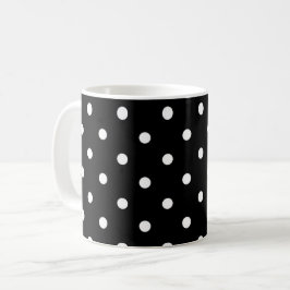 B&W-polkadoter Kaffemugg