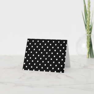 B&W-polkadoter Kort