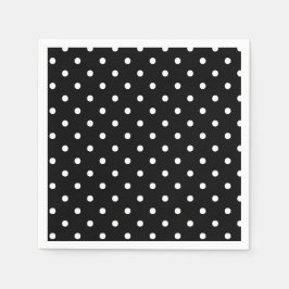 B&W-polkadoter Pappersservett