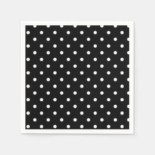 B&W-polkadoter Pappersservett