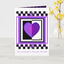 B&W Purple Hearts Beating tom kort