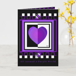 B&W Purple Hearts Beating tom kort