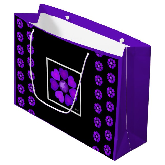 B&W Purple Hearts Slår (Framsidan Vinklad)