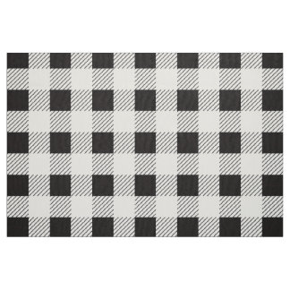B&W Retro Rutigt Mönster Tyg