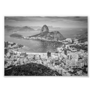 B&W Rio de Janeiro-flygvyn Fototryck