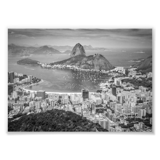 B&W Rio de Janeiro-flygvyn Fototryck (Framsidan)