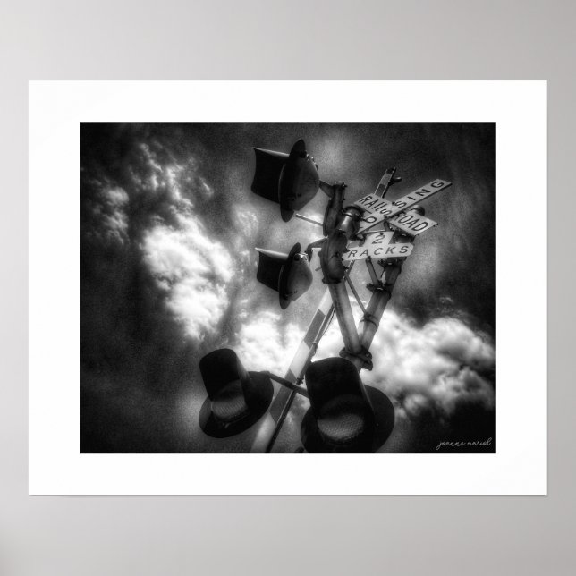 B&W Rustbelt Rail Sentinel Affisch Print (Framsidan)