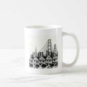 B&W San Francisco Kalifornien Kaffemugg
