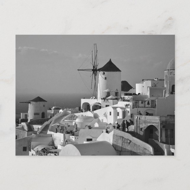 B&W Santorini 3 Vykort (Framsida)