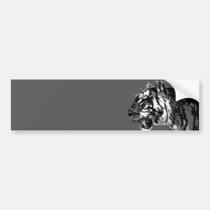 B&W Siberisk tiger Bildekal