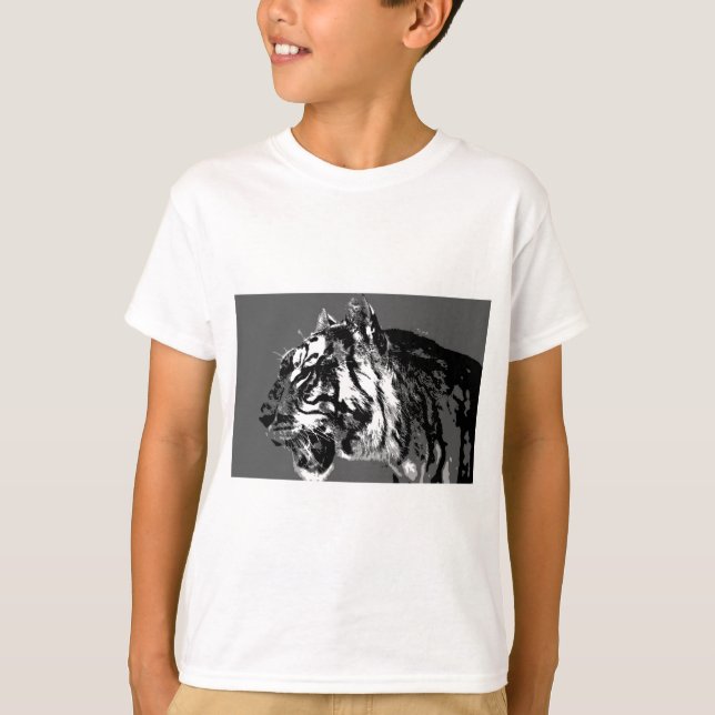 B&W Siberisk tiger T-shirt (Framsida)