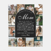 B&W Skäl Vi Älskar Dig Mamma Foto Grid Collage