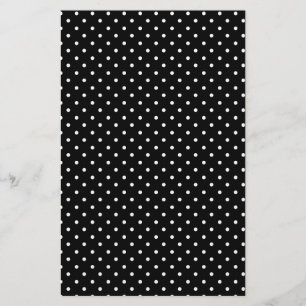 B&W Små punkter Mönster Brevpapper