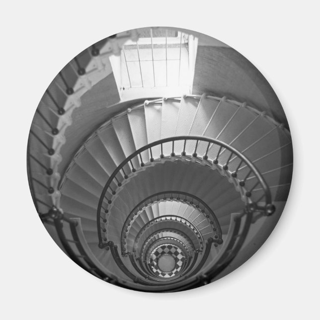 B&W spiral fyr i trapphus Magnet (Framsidan)