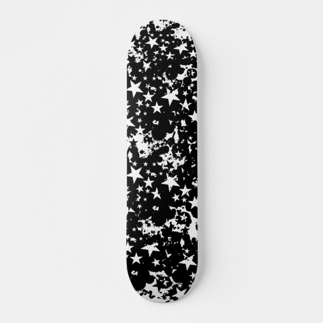 B&W Star Graffiti Skateboard Bräda 21,5 Cm (Framsida)