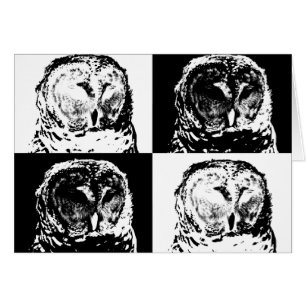 B/W Strimmig Uggle Pop Art OBS Kort