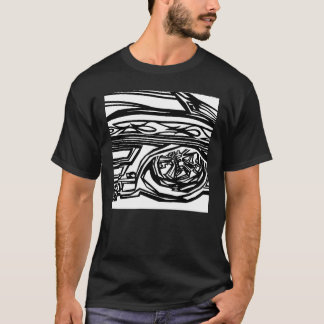 B&W svart t-shirt med B&W corvette