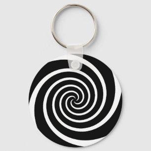 B/W Swirl - nyckelkedja Nyckelring