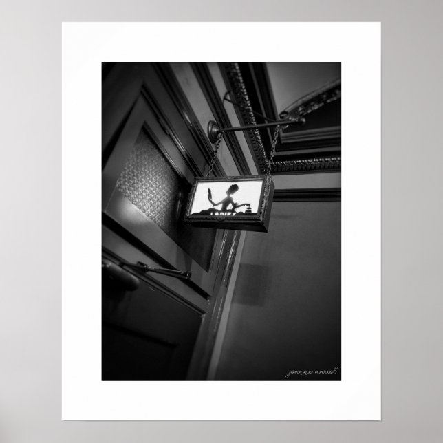 B&W teater Damrum skylt affisch tryck (Framsidan)