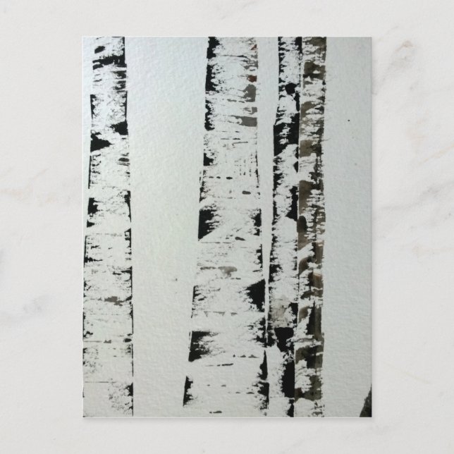 B&W Träd Vykort (Framsida)