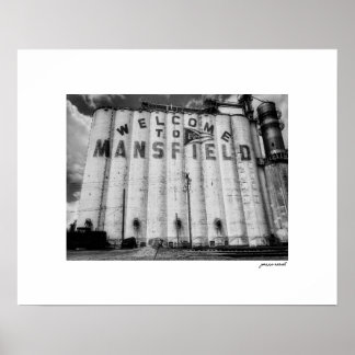 B&W Välkommen till Mansfield Ohio Silor Poster