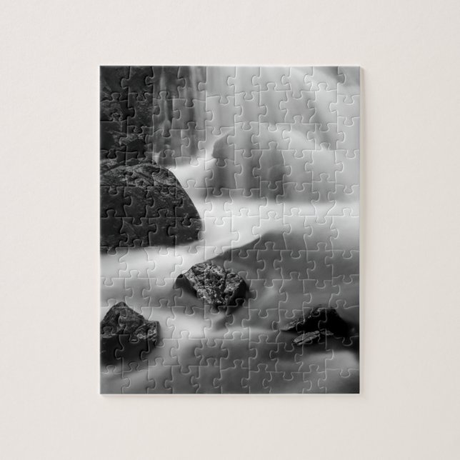 B&W vattenfall, Kalifornien Pussel (Vertikal)