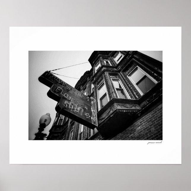 B&W Vintage Affisch Tryck (Framsidan)