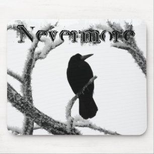 B&W-vinter korpsvarta Edgar Allan Poe Nevermore Musmatta