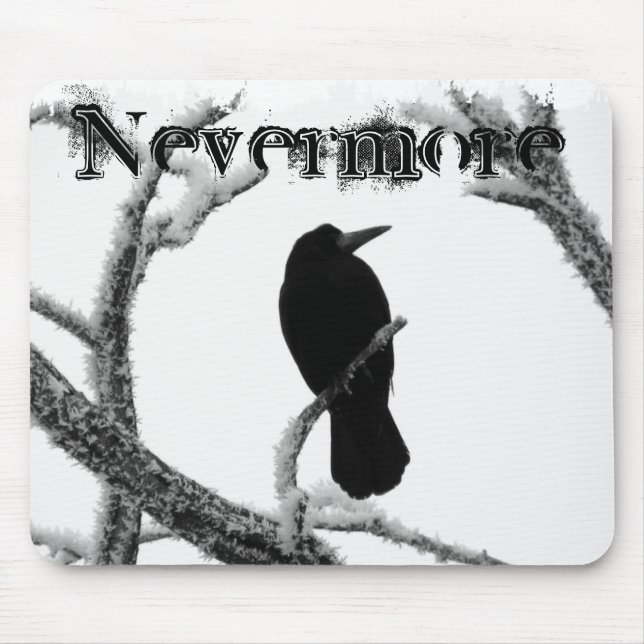 B&W-vinter korpsvarta Edgar Allan Poe Nevermore Musmatta (Framsidan)