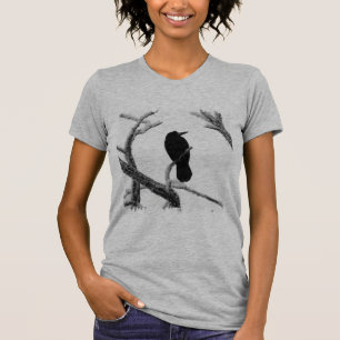 B&W-vinter korpsvarta Edgar Allan Poe Tee Shirt