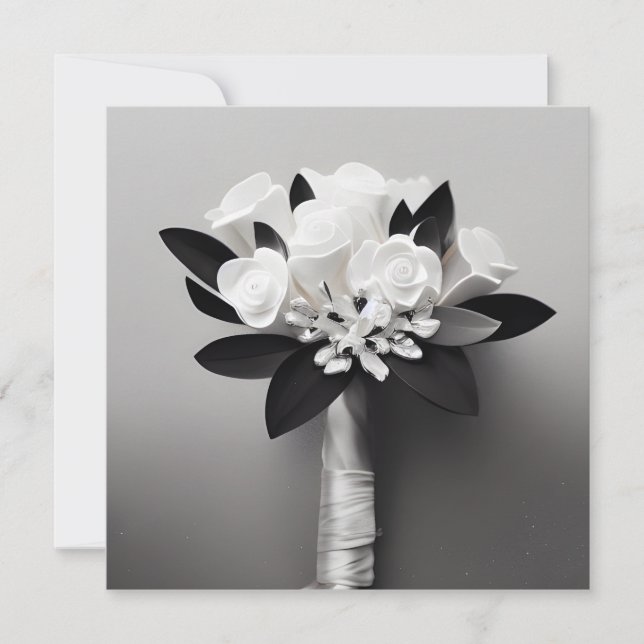 B&W Vit ros Bouquet (Framsida)