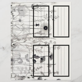 B&W Wildblommor Suzys Garden 5 Blank-Anpassade