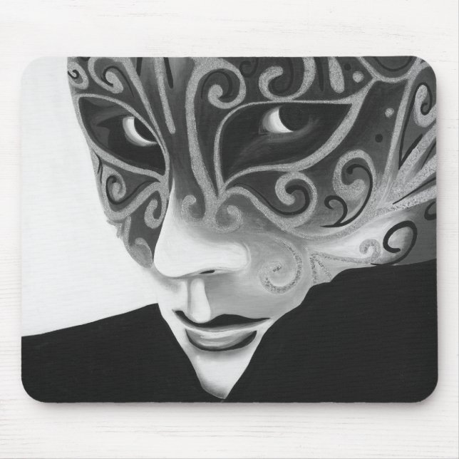 B-/Wsilverväderkorn Mousepad Musmatta (Framsidan)