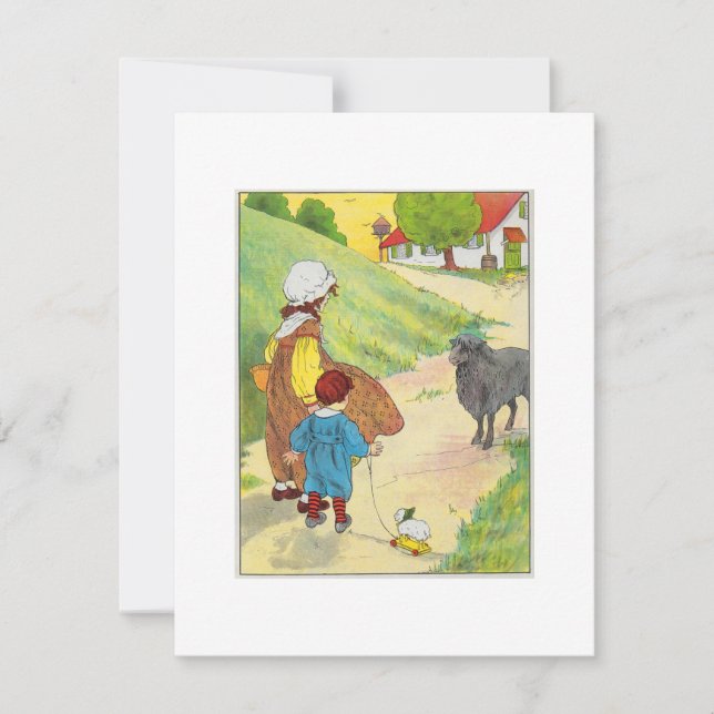 Bä, bä, svarta får, har du någon ull? inbjudningar (Framsida)